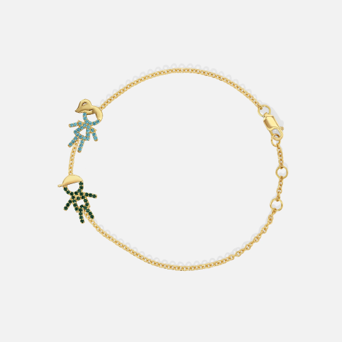 Two Kid Custom Birthstone Bracelet