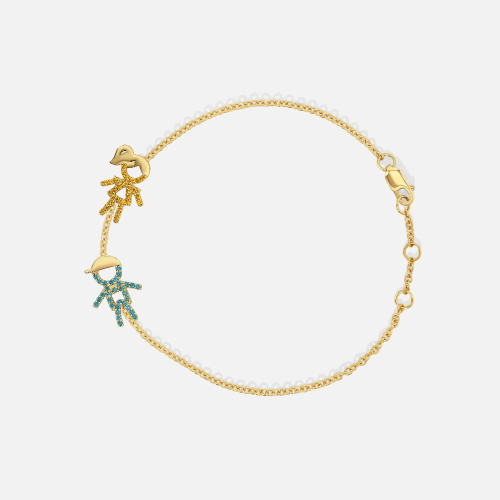 Two Kid Custom Birthstone Bracelet