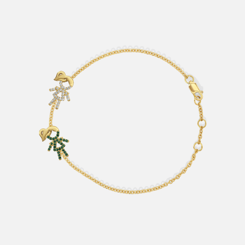 Two Kid Custom Birthstone Bracelet
