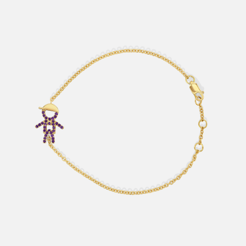 One Kid Boy Custom Birthstone Bracelet