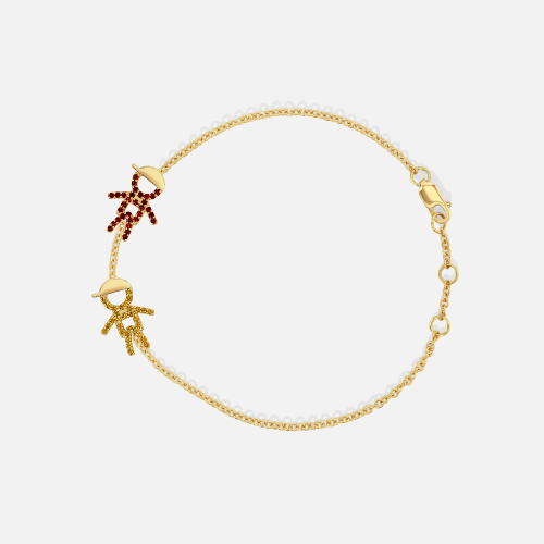 Two Kid Custom Birthstone Bracelet