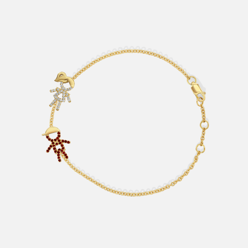 Two Kid Custom Birthstone Bracelet