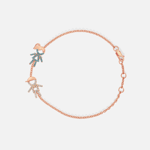 Two Kid Custom Birthstone Bracelet