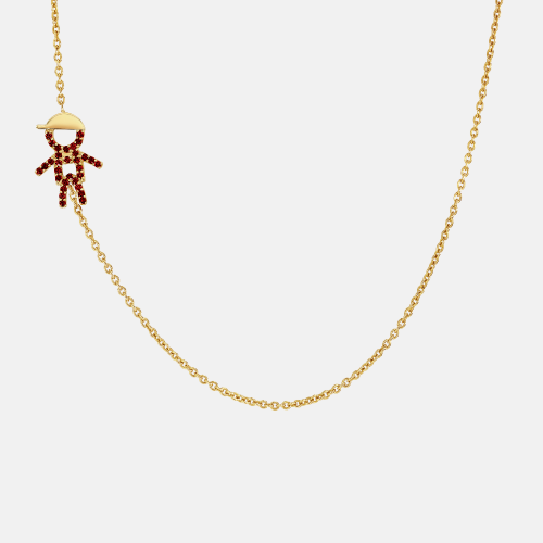 One Kid Boy Custom Birthstone Necklace