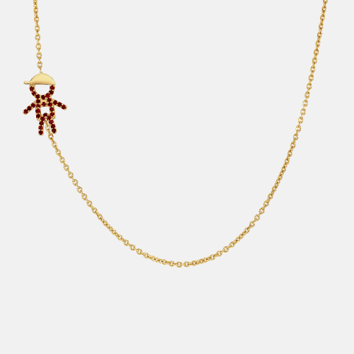 One Kid Boy Custom Birthstone Necklace