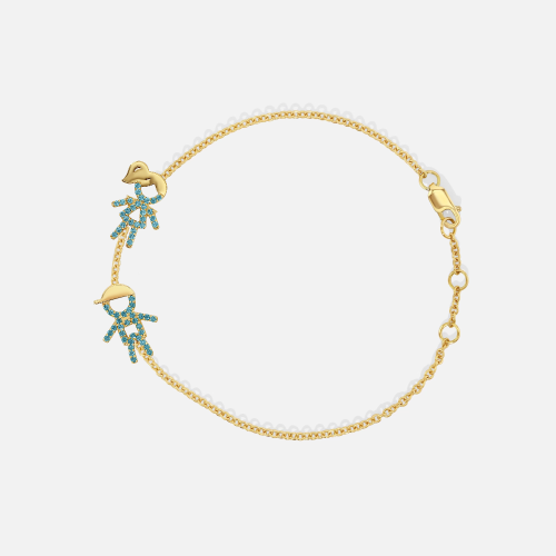 Two Kid Custom Birthstone Bracelet