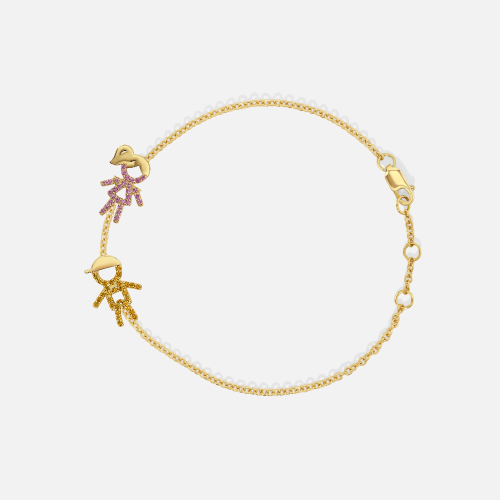 Two Kid Custom Birthstone Bracelet