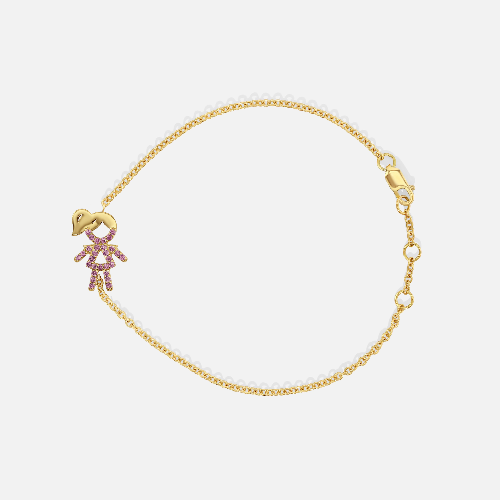 One Kid Girl Custom Birthstone Bracelet
