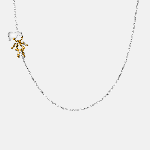 One Kid Girl Custom Birthstone Necklace