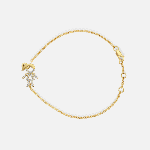 One Kid Girl Custom Birthstone Bracelet