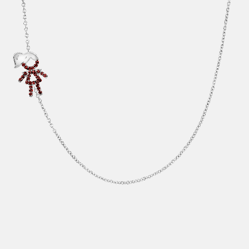One Kid Girl Custom Birthstone Necklace
